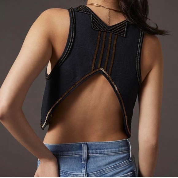 OB by Anthropologie Novelty Beaded Vest - Picture 3 of 9